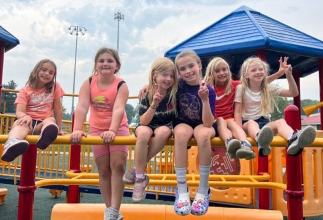 group of girls at the park
